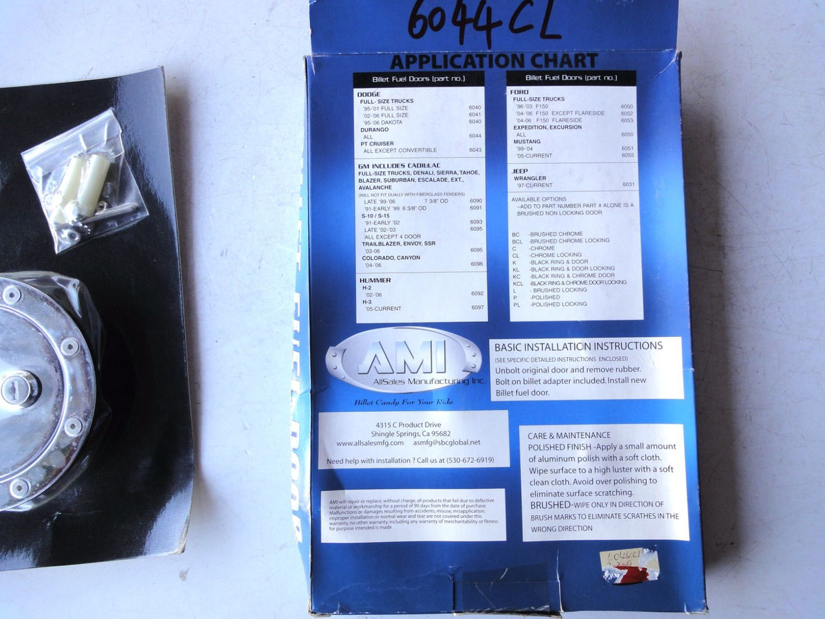 USA 未開封 AMI 6044CL ロッキング ダッジ デュランゴ ビレット フューエル ドア キャップ billet fuel door(6枚目)