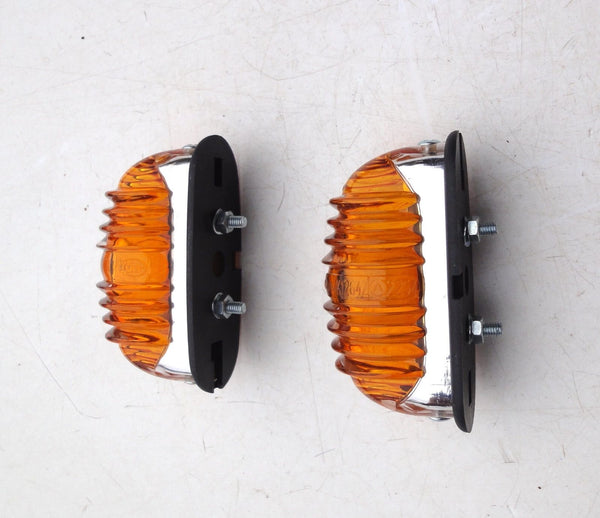 2個 カルマンギア クーペ 1200 1500 1600 211953061B VW Beetle ビートル KAEFER コンバーチブル フロントクォーター アンバー サイドマーカー ライト ランプ フォルクスワーゲン KARMANN GHIA Coupe