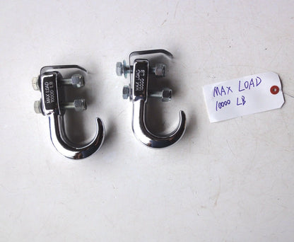 2個 MAX LOAD 10000 LB トラック用 メッキフック メッキけん引 牽引フック トラック
