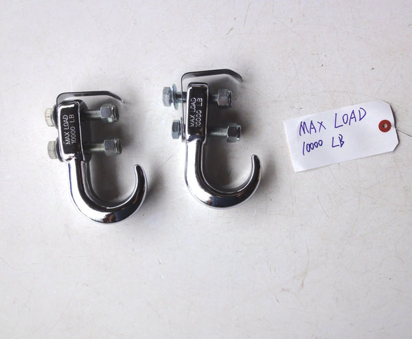 2個 MAX LOAD 10000 LB トラック用 メッキフック メッキけん引 牽引フック トラック