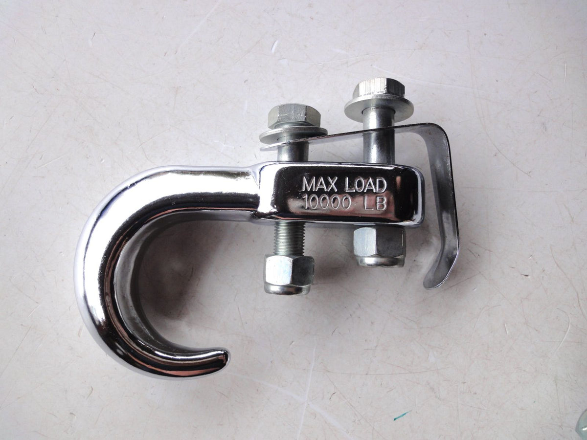 2個 MAX LOAD 10000 LB トラック用 メッキフック メッキけん引 牽引フック トラック（3枚目）
