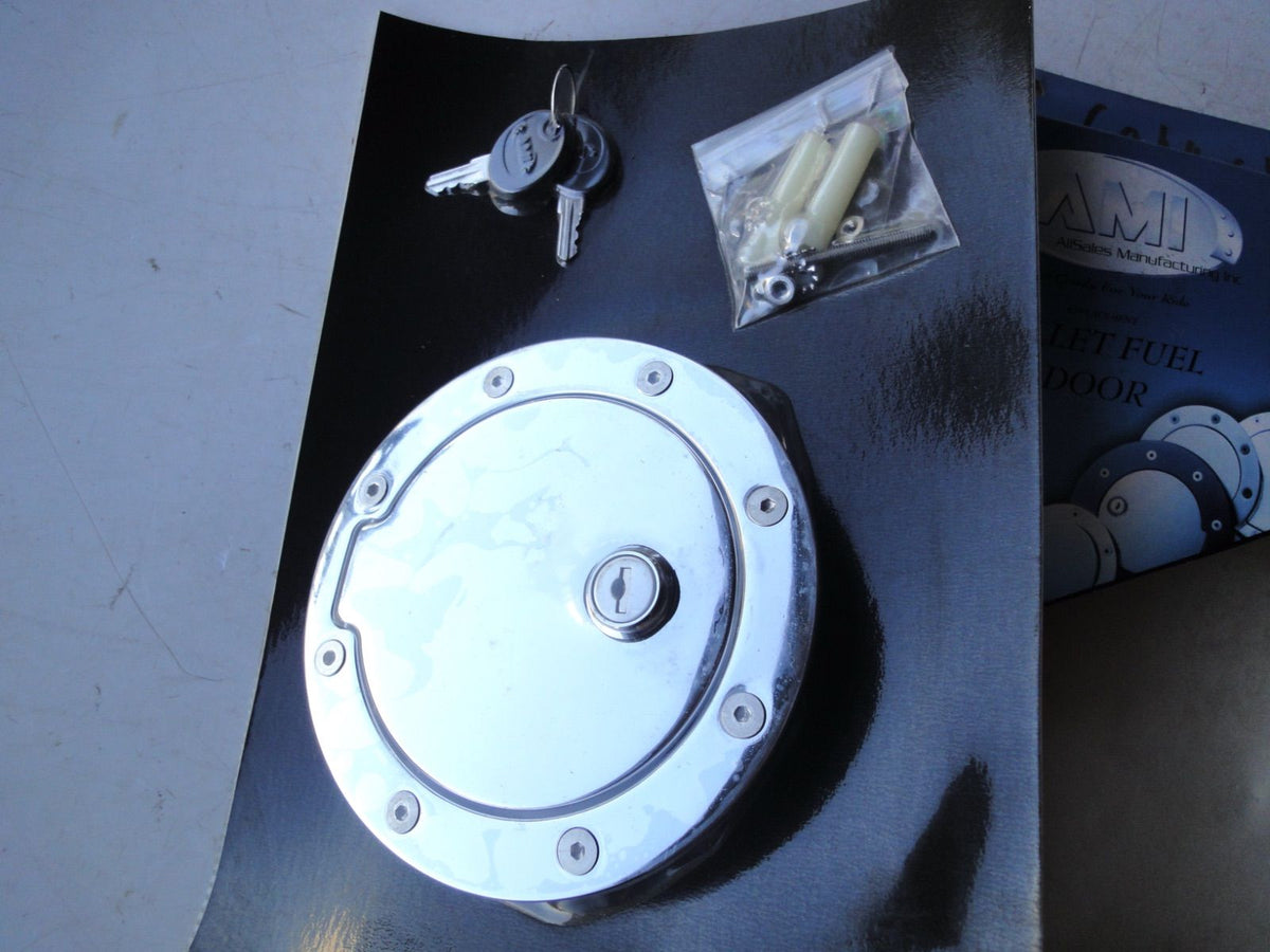 USA 未開封 AMI 6044CL ロッキング ダッジ デュランゴ ビレット フューエル ドア キャップ billet fuel door（2枚目）