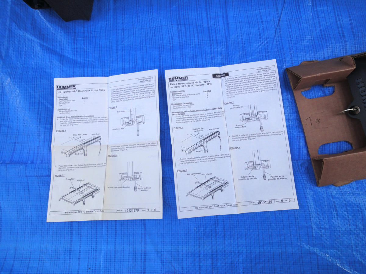 純正部品 06-10 ハマー H3  H3T ルーフ レール パッケージ 荷物 キャリア  12498493 Luggage Roof Rail Package Luggage Carrier  Hummer H3  H3T